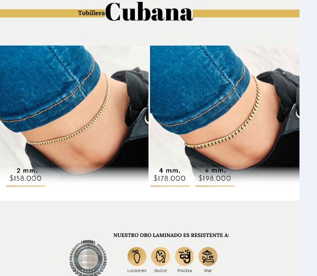 TOBILLERA CUBANA