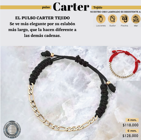 PULSO CARTER CON TERMINACION TEJIDA